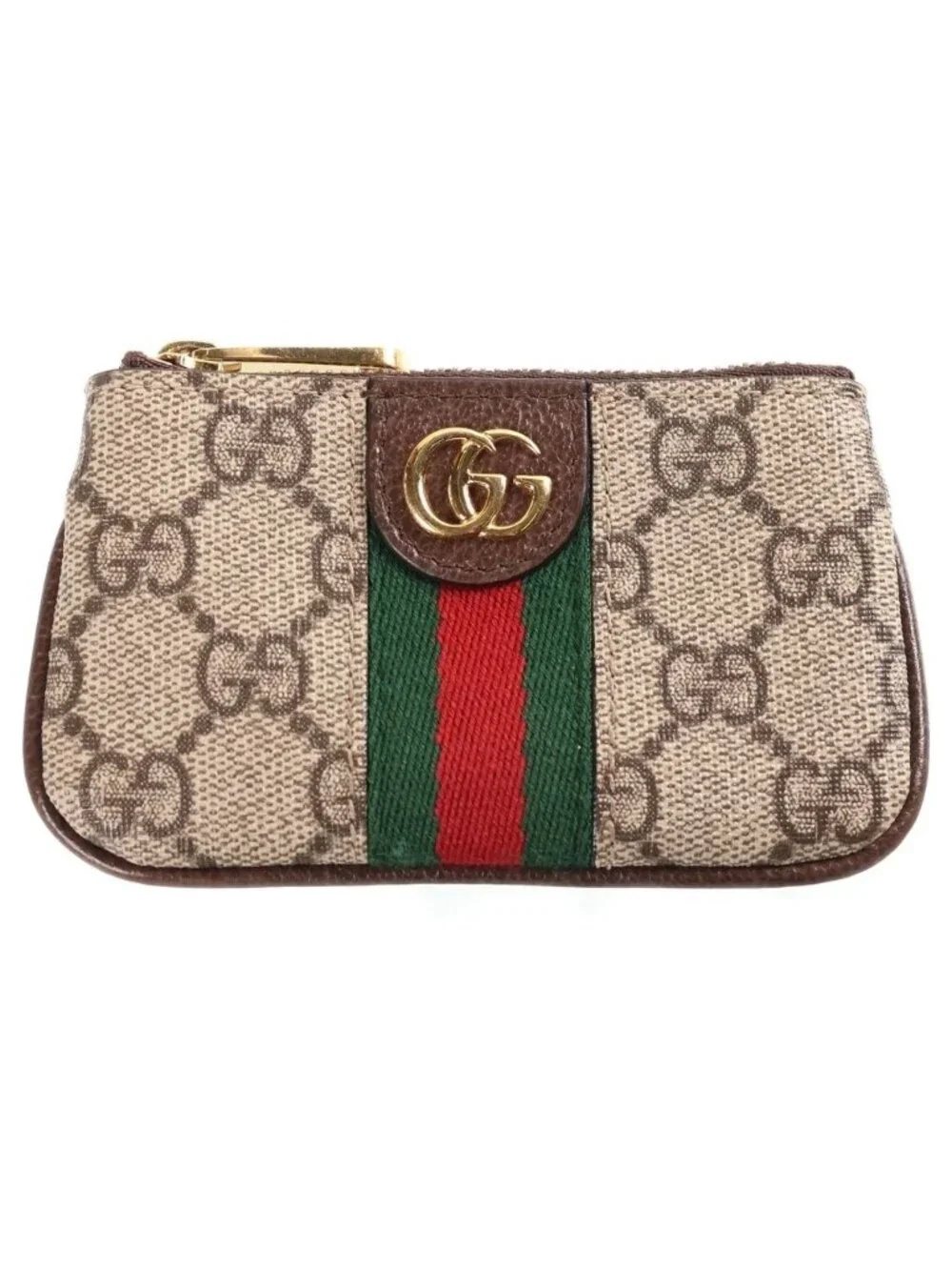 Gucci GG Supreme Ophidia Ebony Coin Purse Beige
